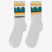 Casablanca Kids Unisex Socks in White