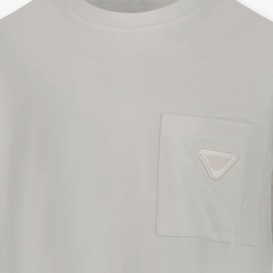 Armani Kids Boys T-Shirt in OffWhite