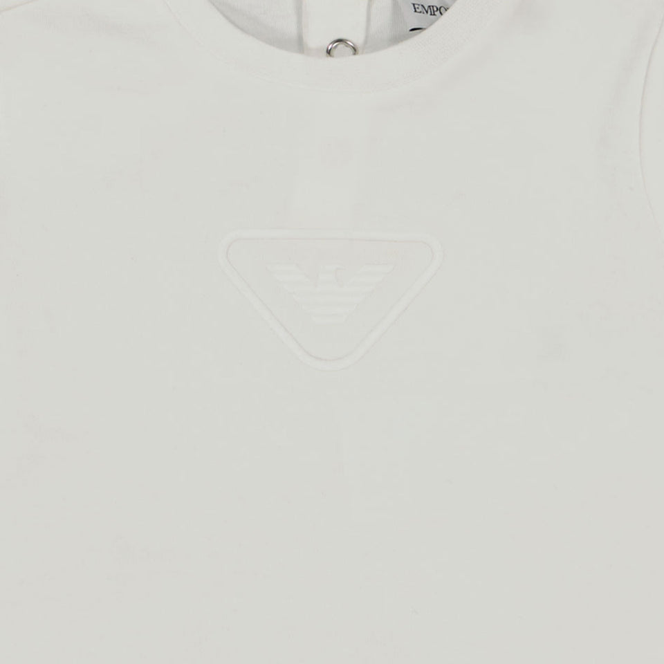 Armani Baby Boys T-Shirt in OffWhite