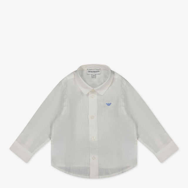 Armani Baby Jongens Blouse In Wit