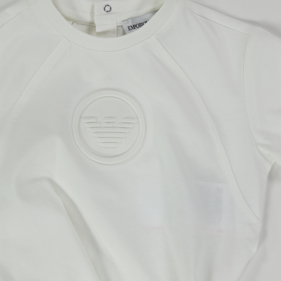 Armani Baby Jongens T-Shirt In Wit