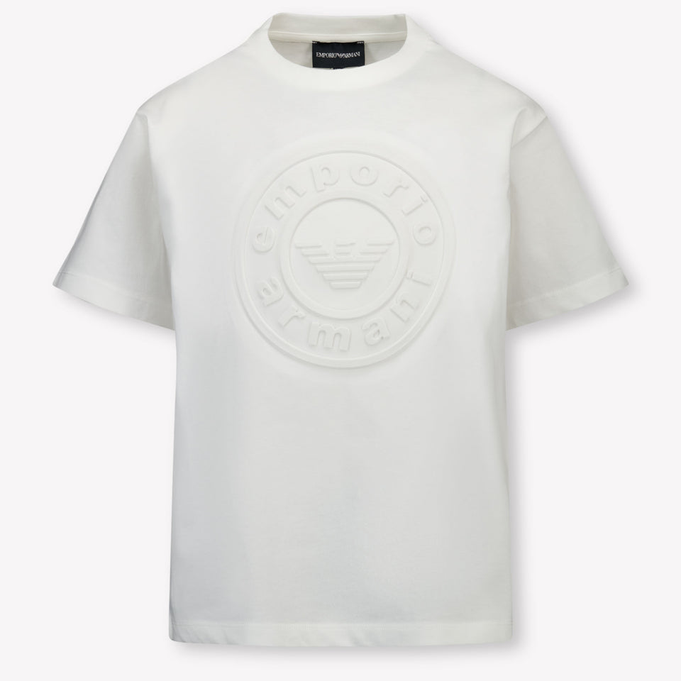 Armani Kinder Jongens T-Shirt In Wit
