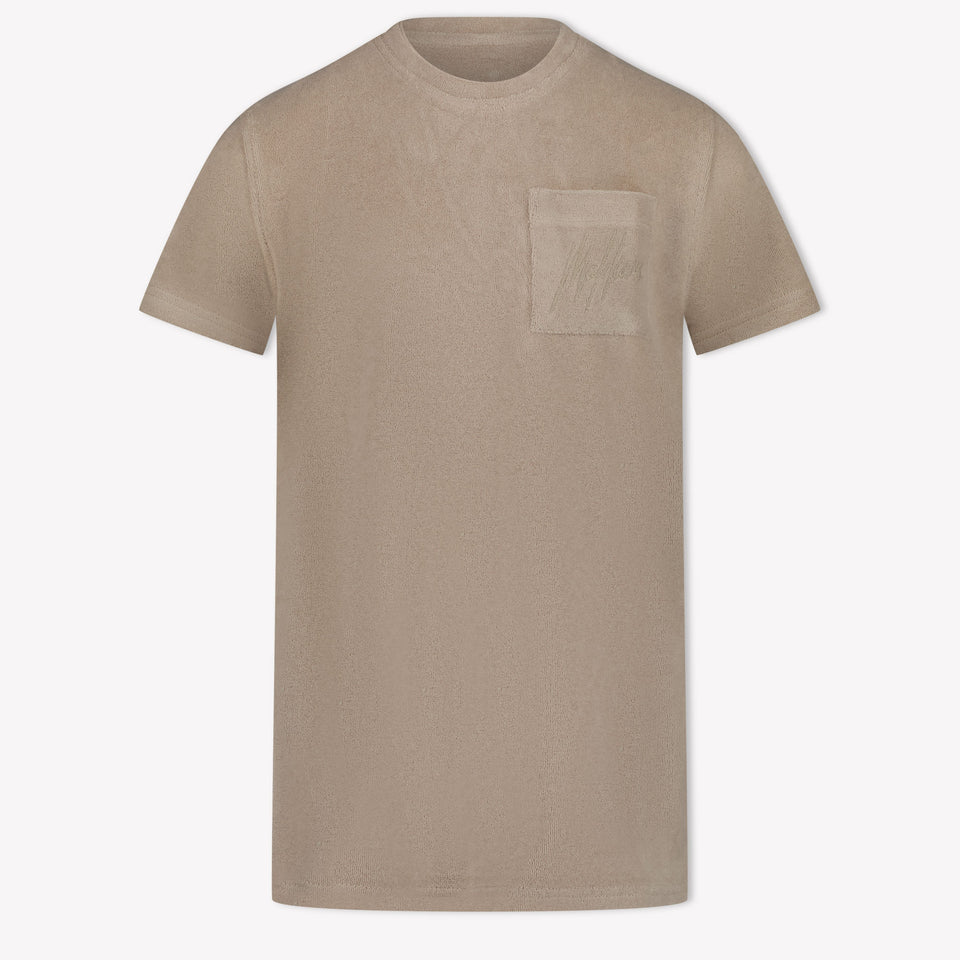 Malelions Kinder Jongens T-Shirt In Taupe