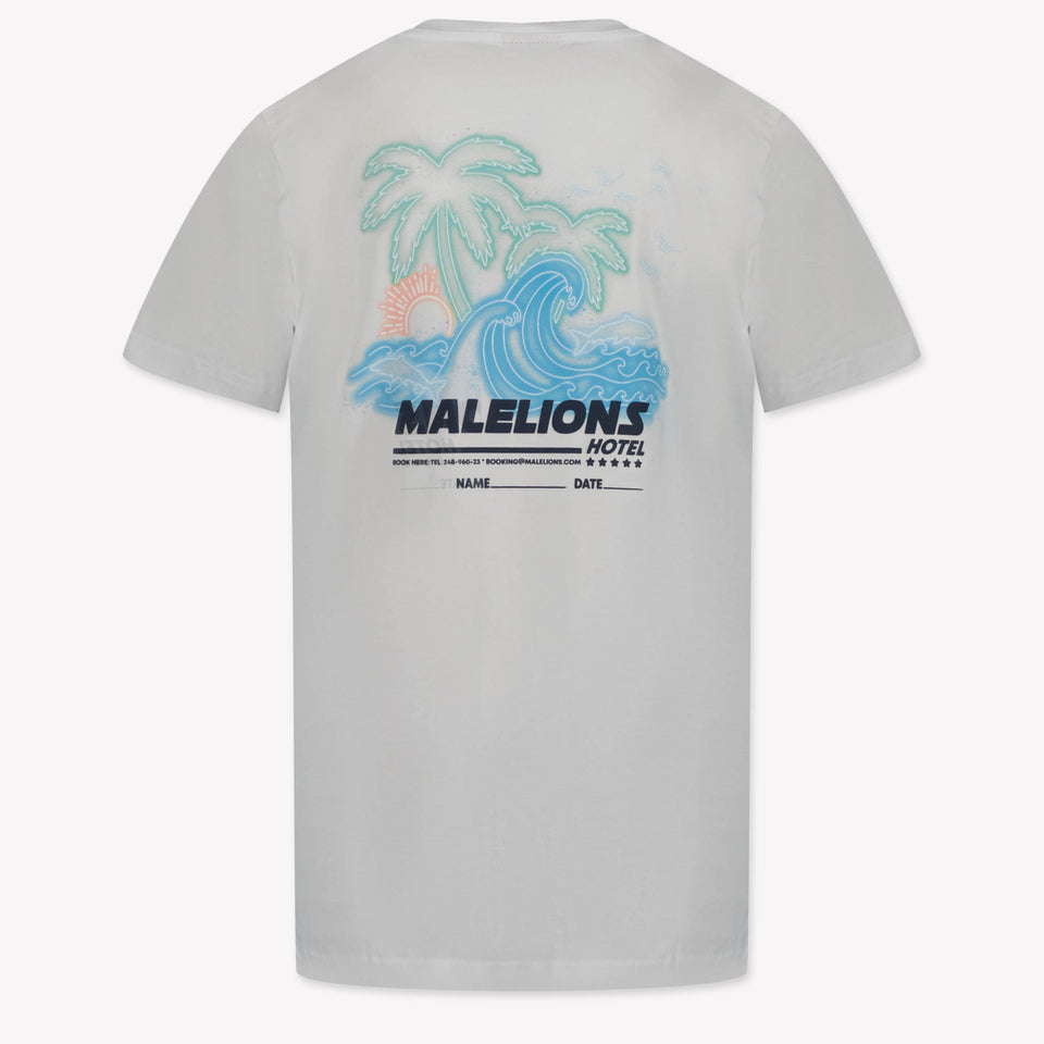 Malelions Kids Boys in T-Shirt White