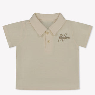 Malelions Baby Jongens Polo In Off White