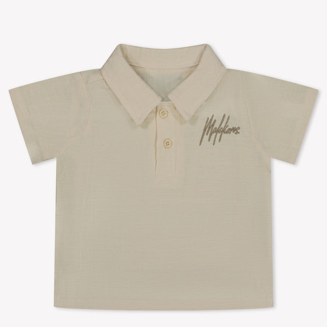 Malelions Baby Boys Polo in OffWhite