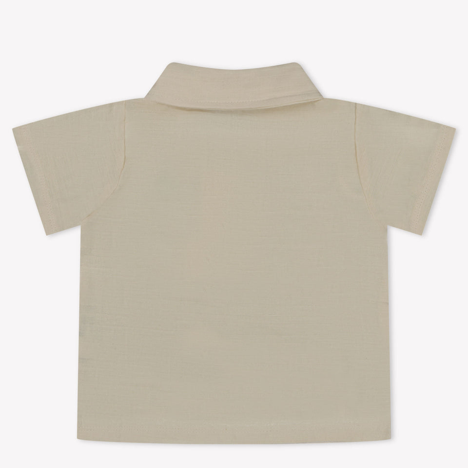 Malelions Baby Boys Polo in OffWhite