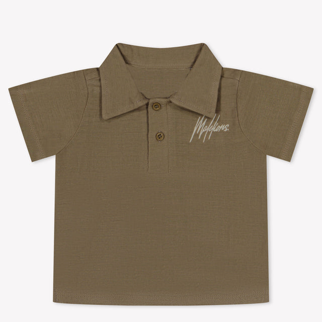 Malelions Baby Jongens Polo In Taupe