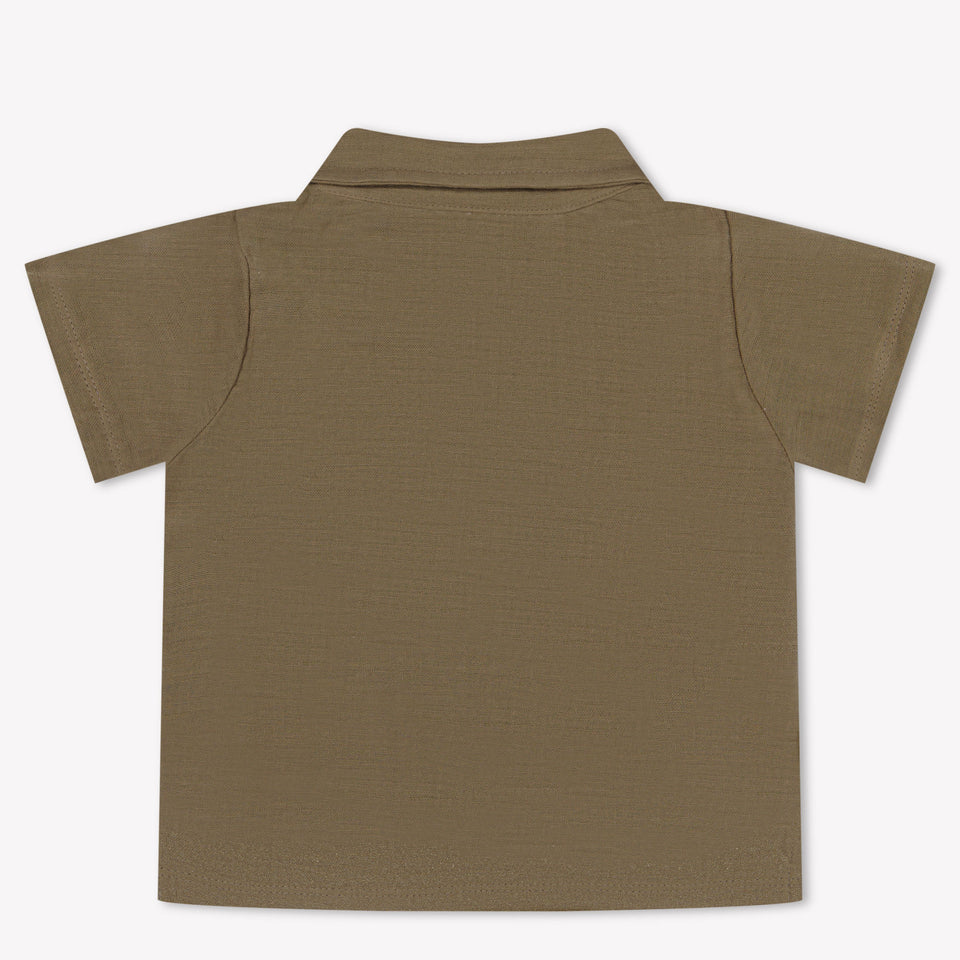 Malelions Baby Boys Polo in Taupe