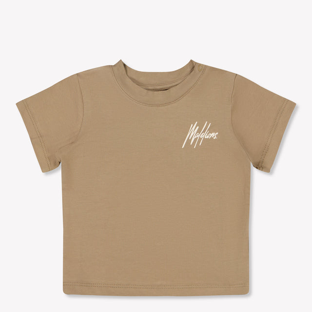 Malelions Baby Boys T-Shirt in Taupe