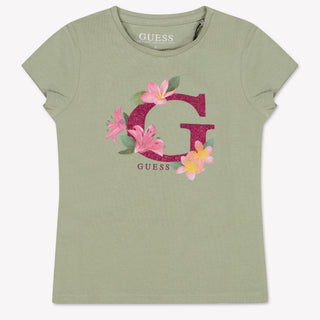 Guess Kinder Meisjes T-Shirt In Groen