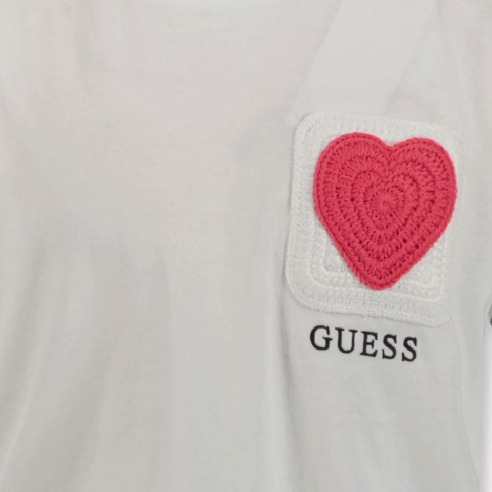 Guess Kinder Meisjes T-Shirt In Wit