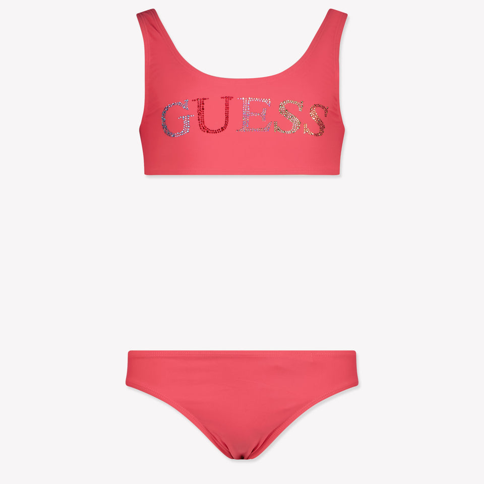 Guess Kids Girls Swimwear In Dark Pink