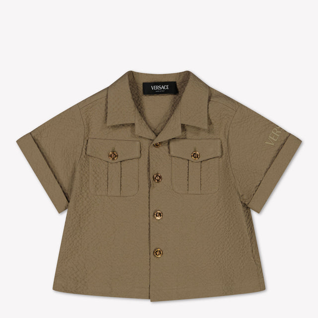 Versace Baby Jongens Blouse In Taupe