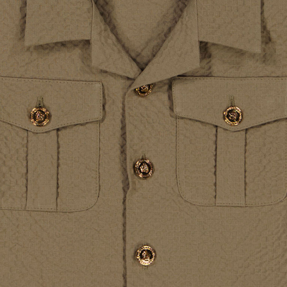 Versace Baby Boys Blouse in Taupe