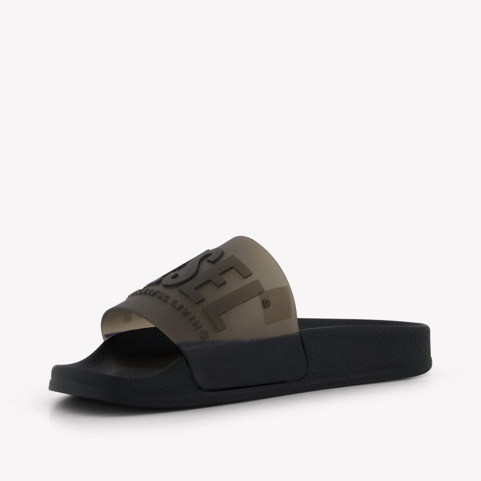 Diesel Meisjes Slippers In Zwart