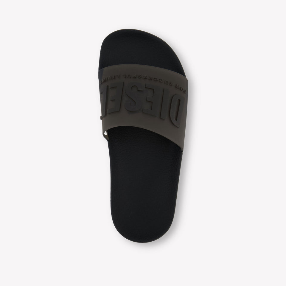 Diesel Meisjes Slippers In Zwart