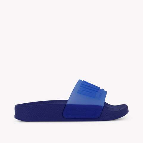 Diesel Meisjes Slippers In Cobalt Blauw