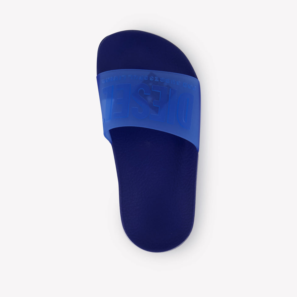 Diesel Meisjes Slippers In Cobalt Blauw