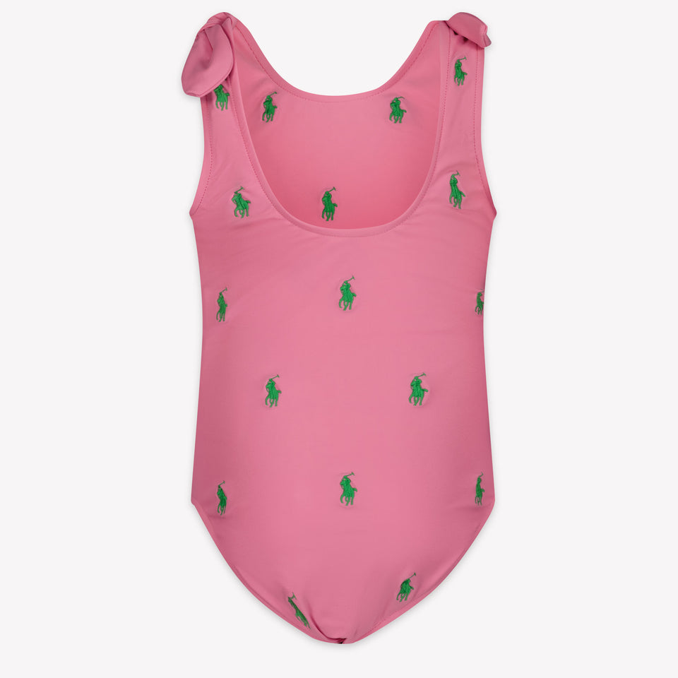 Ralph Lauren Kids Girls Swimwear In Dark Pink