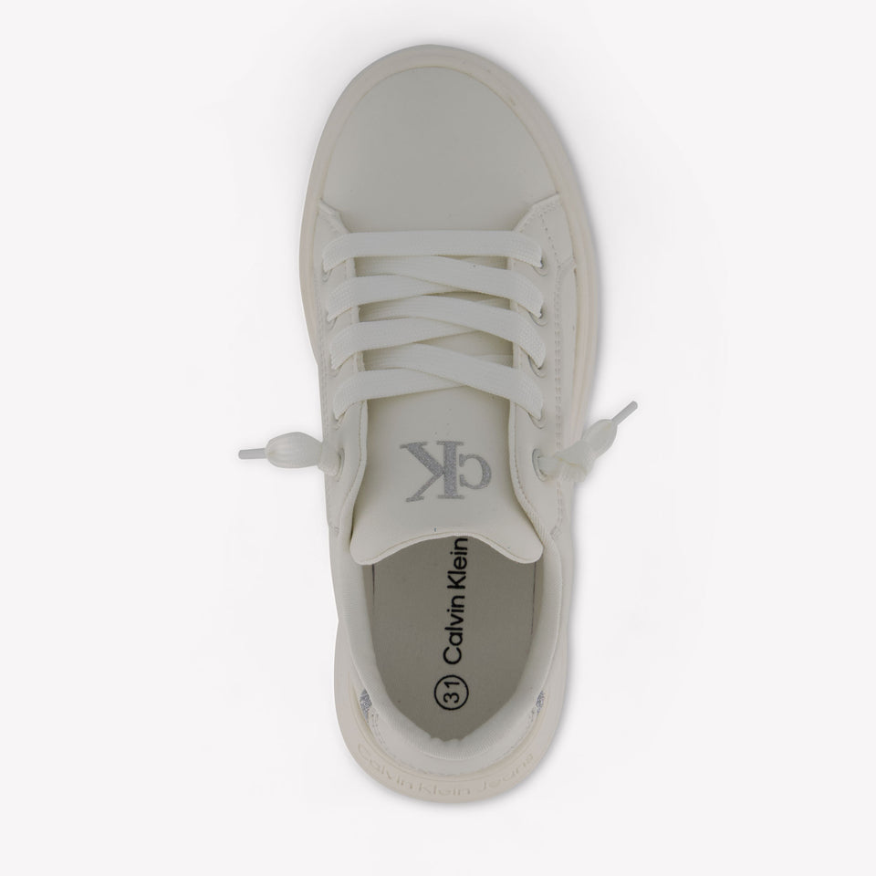 Calvin Klein Meisjes Sneakers In Wit