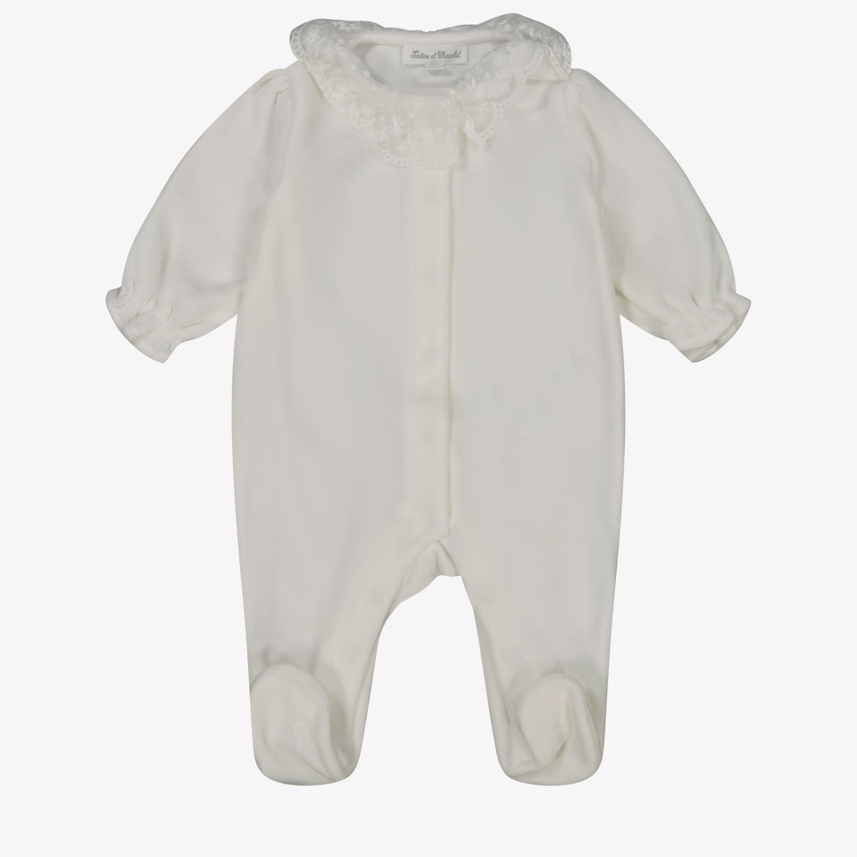 Tartine et chocolat Baby Girls Playsuit in White