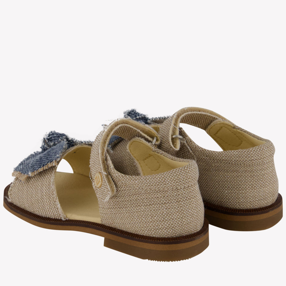 Andanines Girls Sandals In Beige