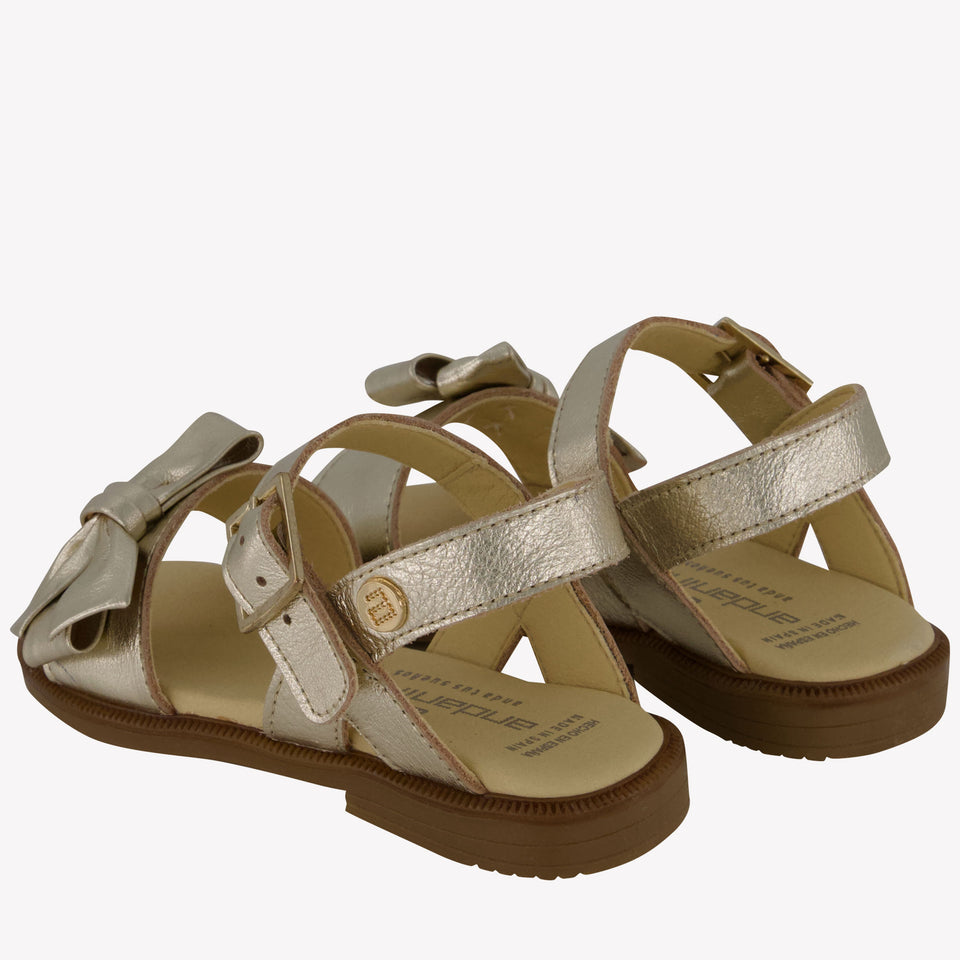 Andanines Girls Sandals In Gold