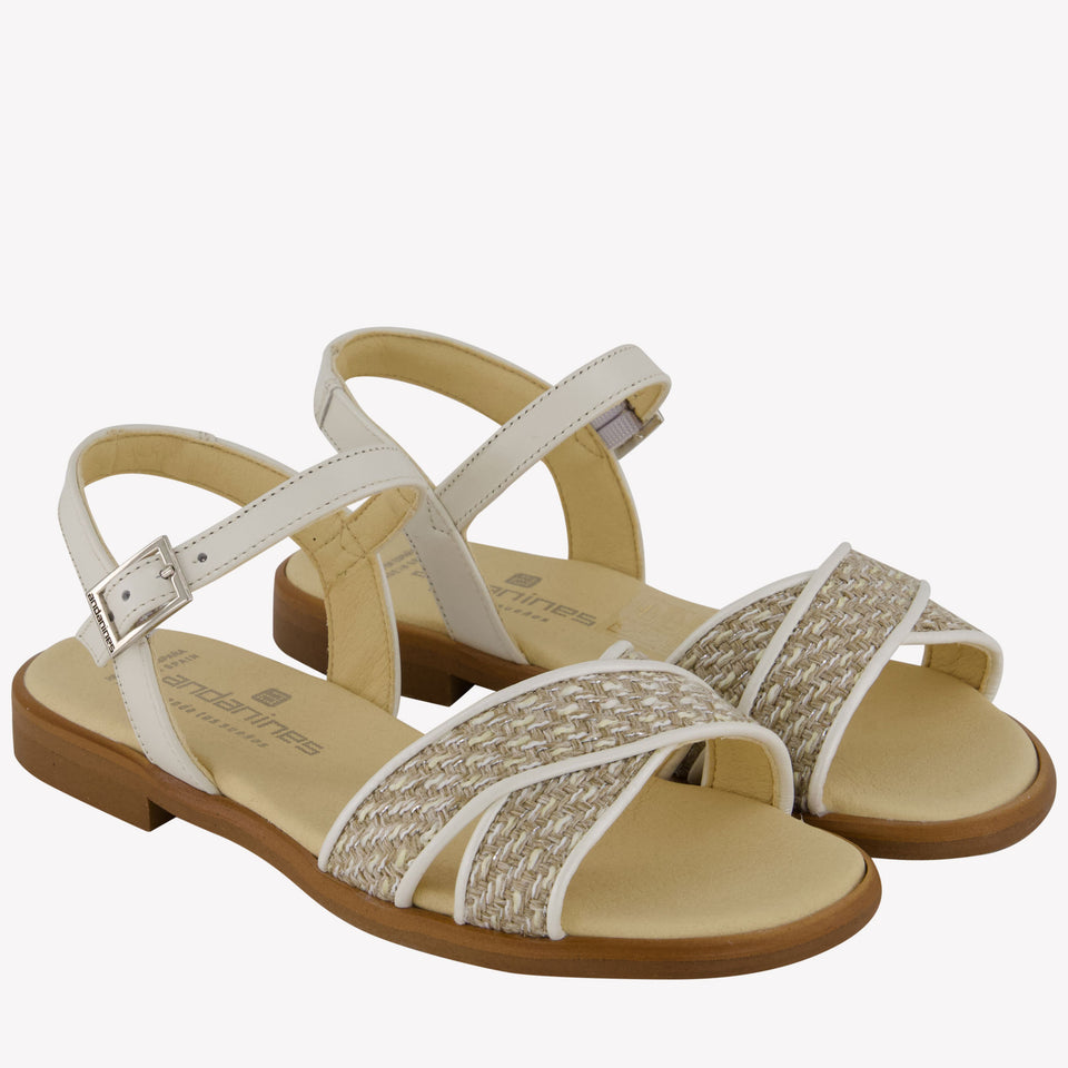 Andanines Girls Sandals In Beige