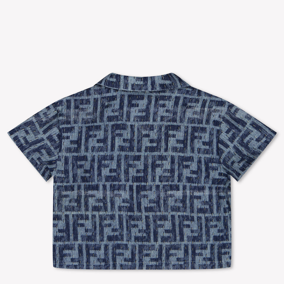 Fendi Baby Jongens Blouse In Blauw