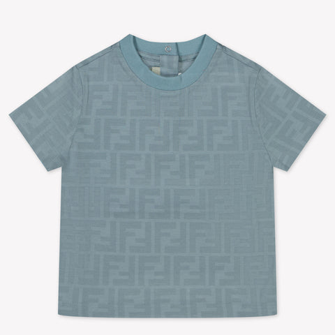 Fendi Baby Boys T-Shirt in Light Blue