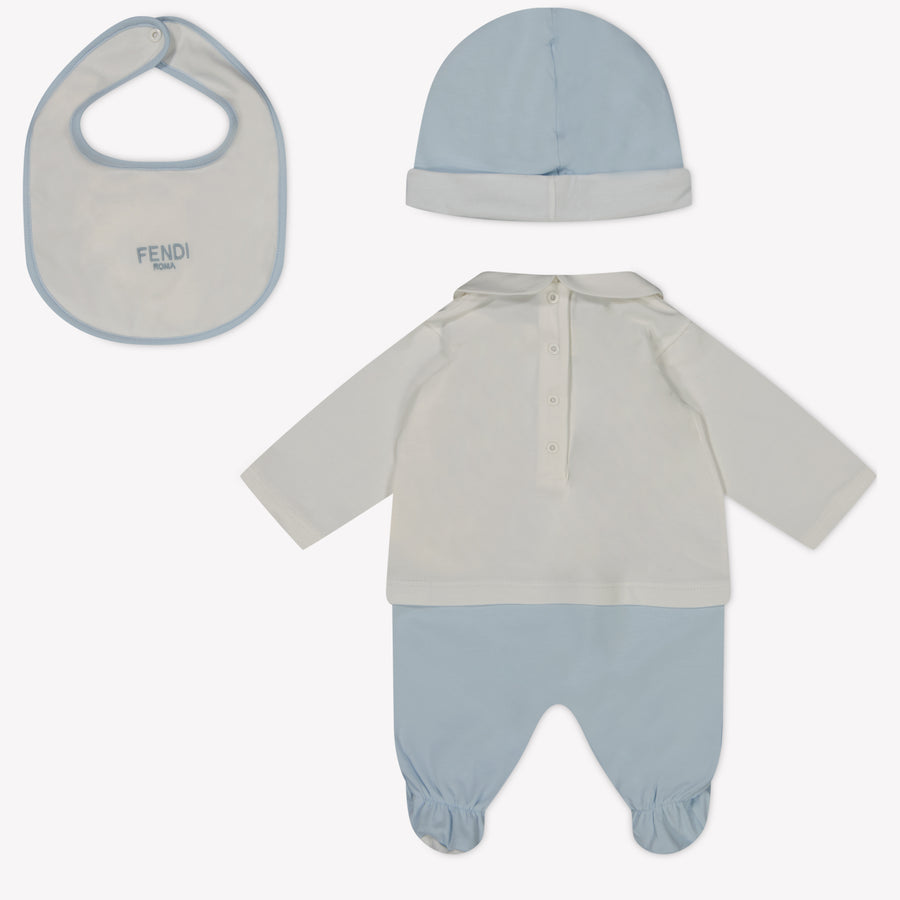 Fendi Baby Unisex Playsuit  Light Blue