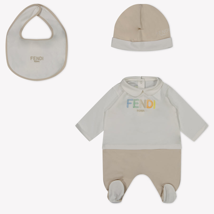 Fendi Baby Unisex Playsuit  Beige