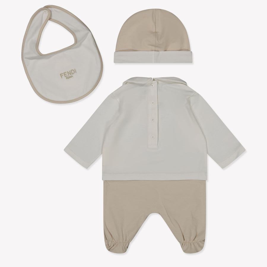 Fendi Baby Unisex Playsuit  Beige