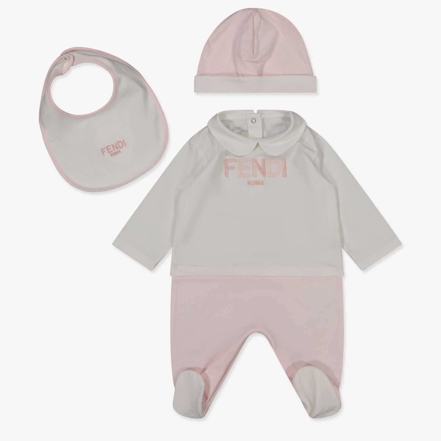 Fendi Baby Meisjes Boxpakje In Licht Roze