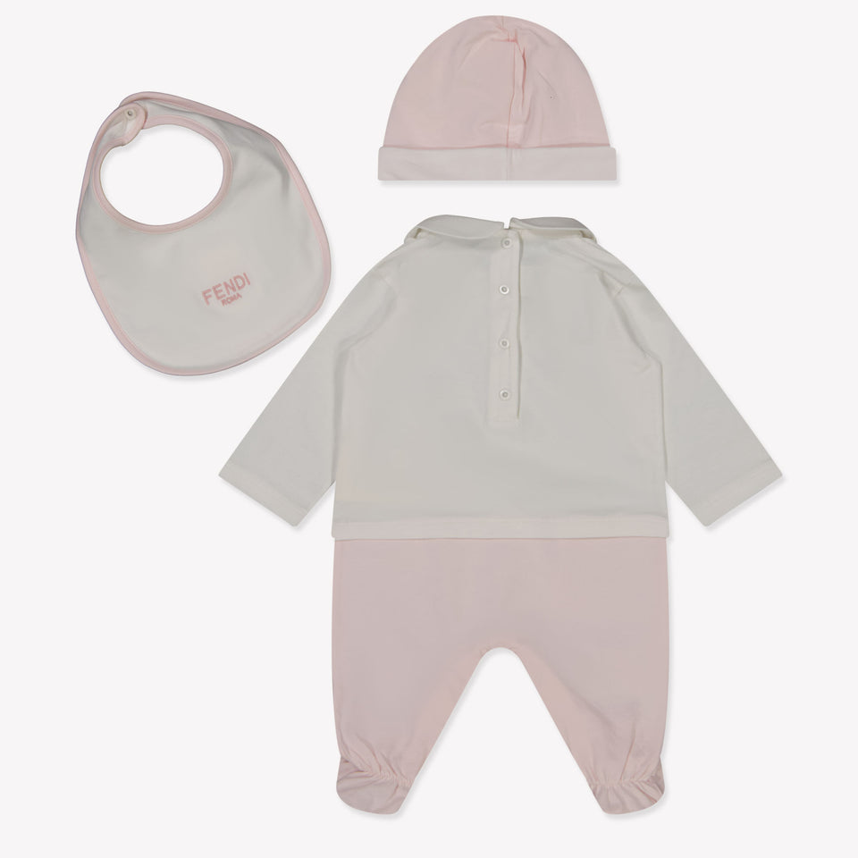 Fendi Baby Meisjes Boxpakje In Licht Roze