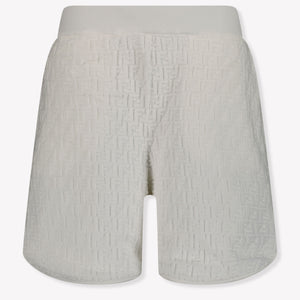 Fendi Kids Unisex Shorts  White