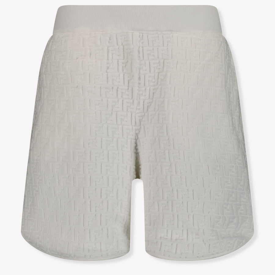 Fendi Kids Unisex Shorts  White