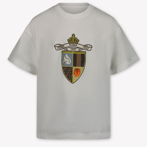 Fendi Kids Boys  T-Shirt White