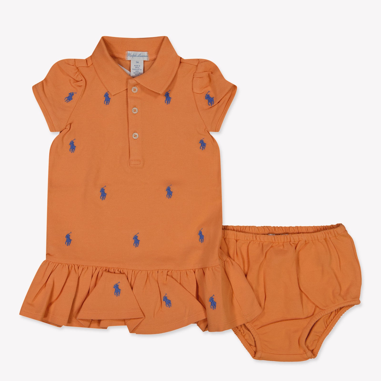 Ralph Lauren Baby Meisjes Jurk In Oranje