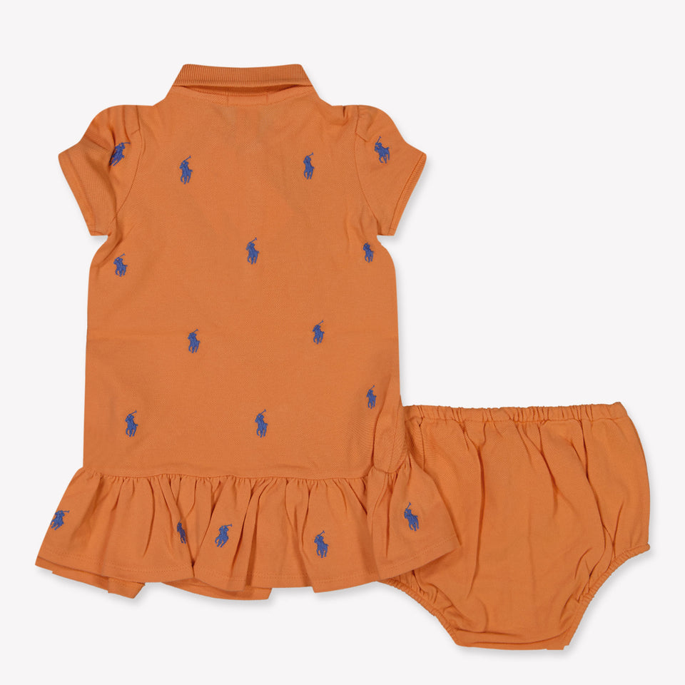 Ralph Lauren Baby Meisjes Jurk In Oranje