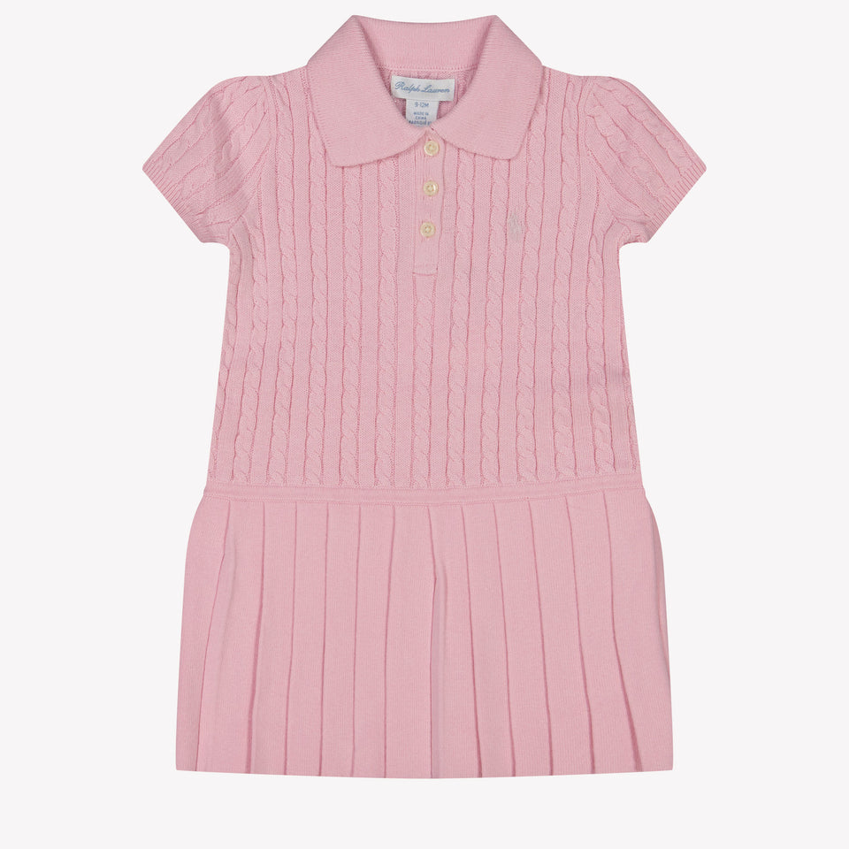 Ralph Lauren Baby Girls Dress In Light Pink