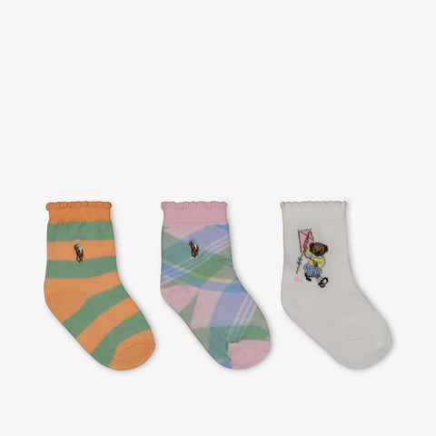 Ralph Lauren Baby Girls in Socks Orange