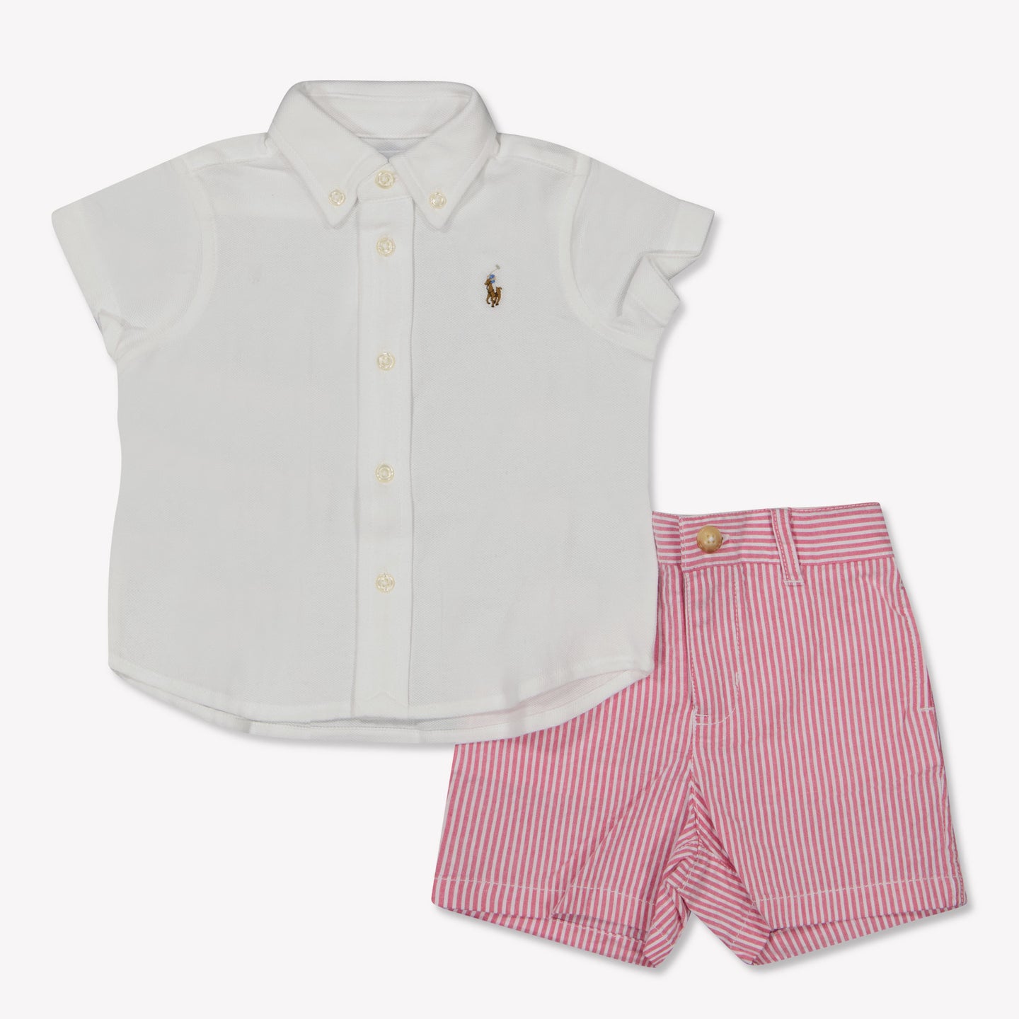 Ralph Lauren Baby Jongens Setje In Wit