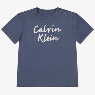 Calvin Klein Baby Unisex T-Shirt in Dark Gray