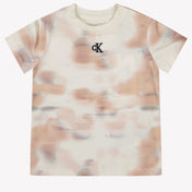 Calvin Klein Baby Meisjes T-Shirt In Off White