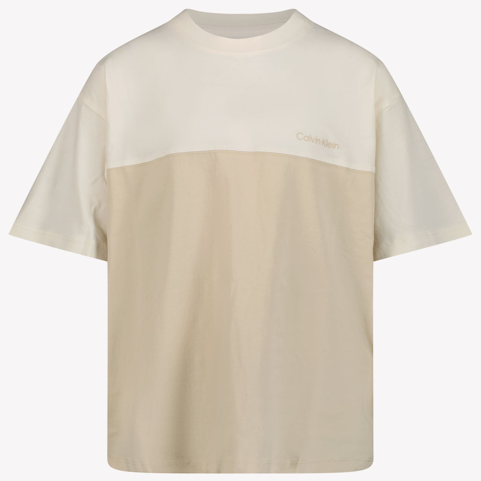 Calvin Klein Kinder Jongens T-Shirt In Off White