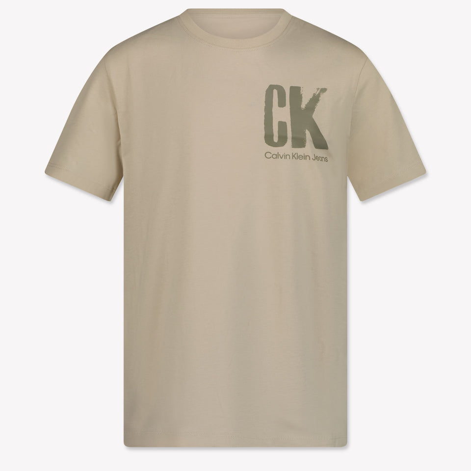 Calvin Klein Kids Boys in T-Shirt Light Beige