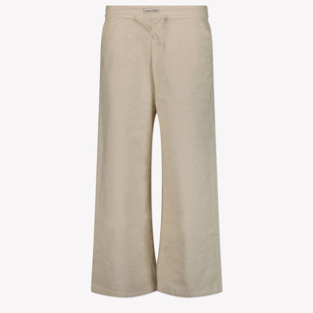 Calvin Klein Kids Girls in Trousers Light Beige