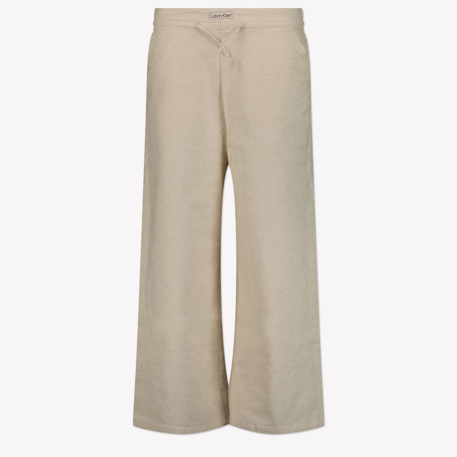 Calvin Klein Kinder Meisjes Broek In Licht Beige